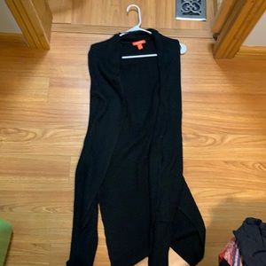 Ladies knitted black sweater vest